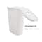 Mind Reader 40L Ventilated Slim Laundry Hamper with Cut Out Handles & Attached Hinged Lid, 2ct.